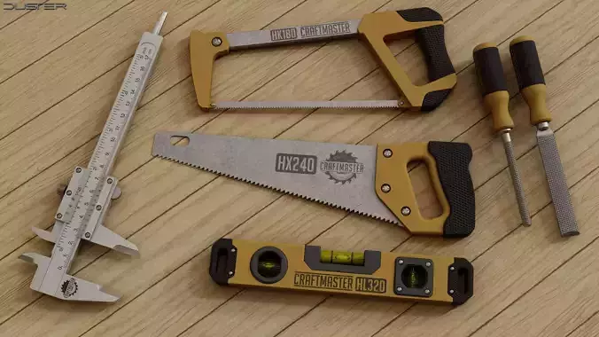 Woodworking Tools Set 3D model Woodworking Tools Set 3D model