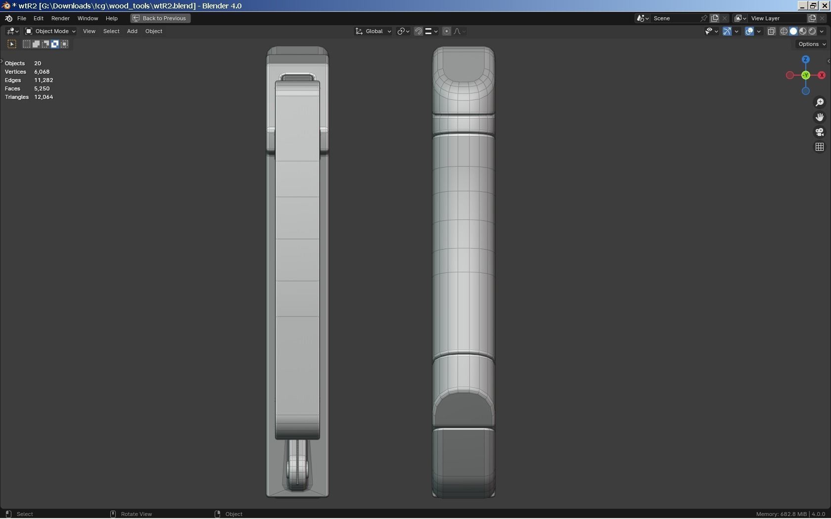 Woodworking Tools Set 3D model_16