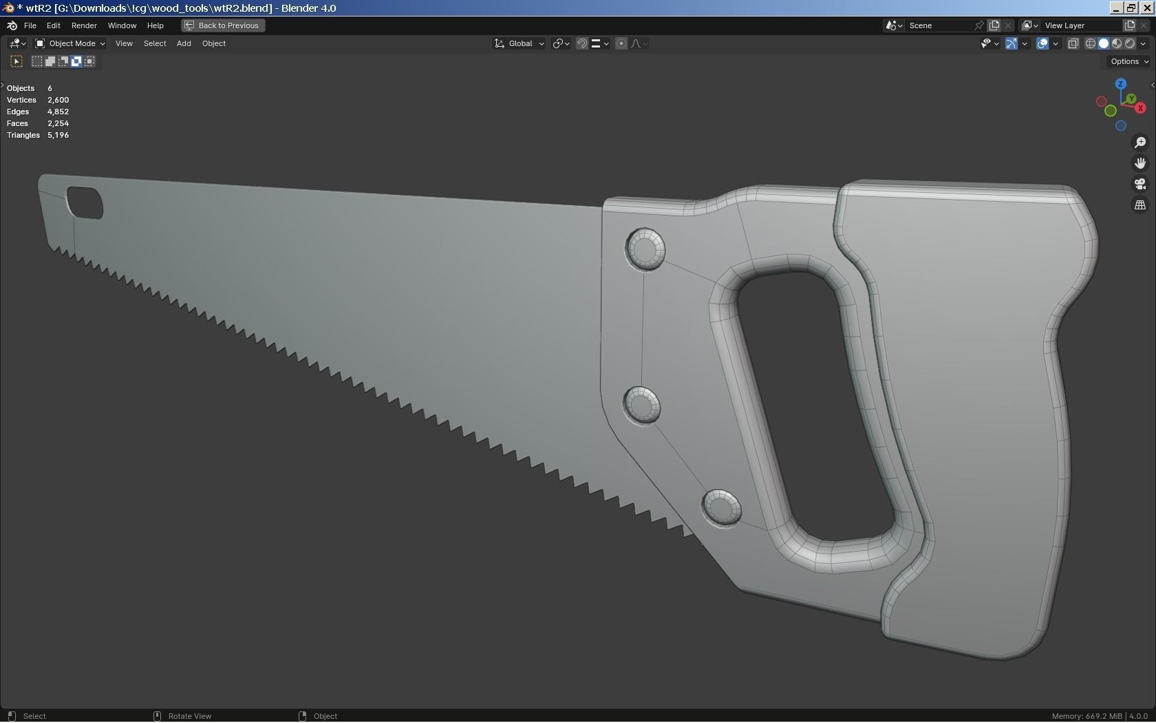 Woodworking Tools Set 3D model_22