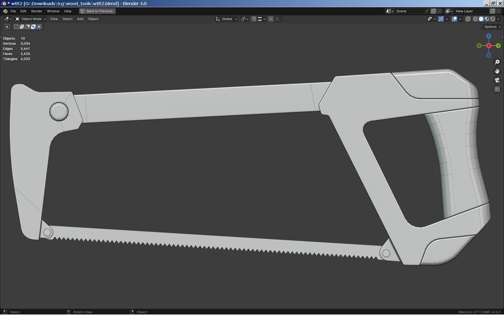 Woodworking Tools Set 3D model_15