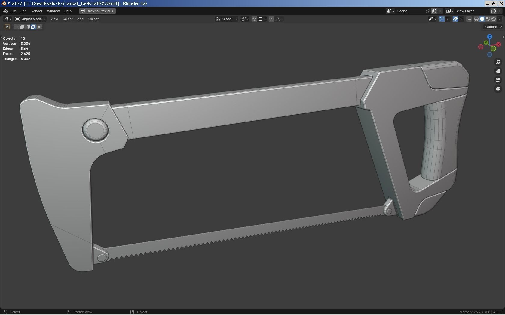 Woodworking Tools Set 3D model_18