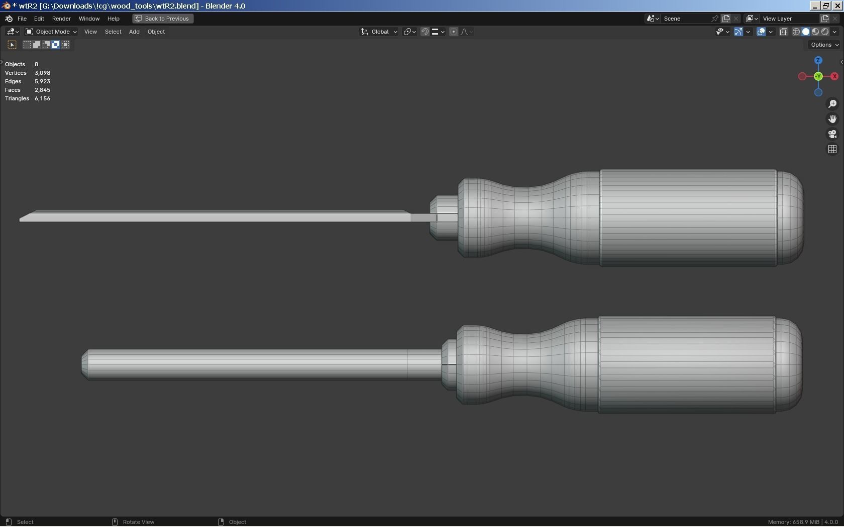Woodworking Tools Set 3D model_13
