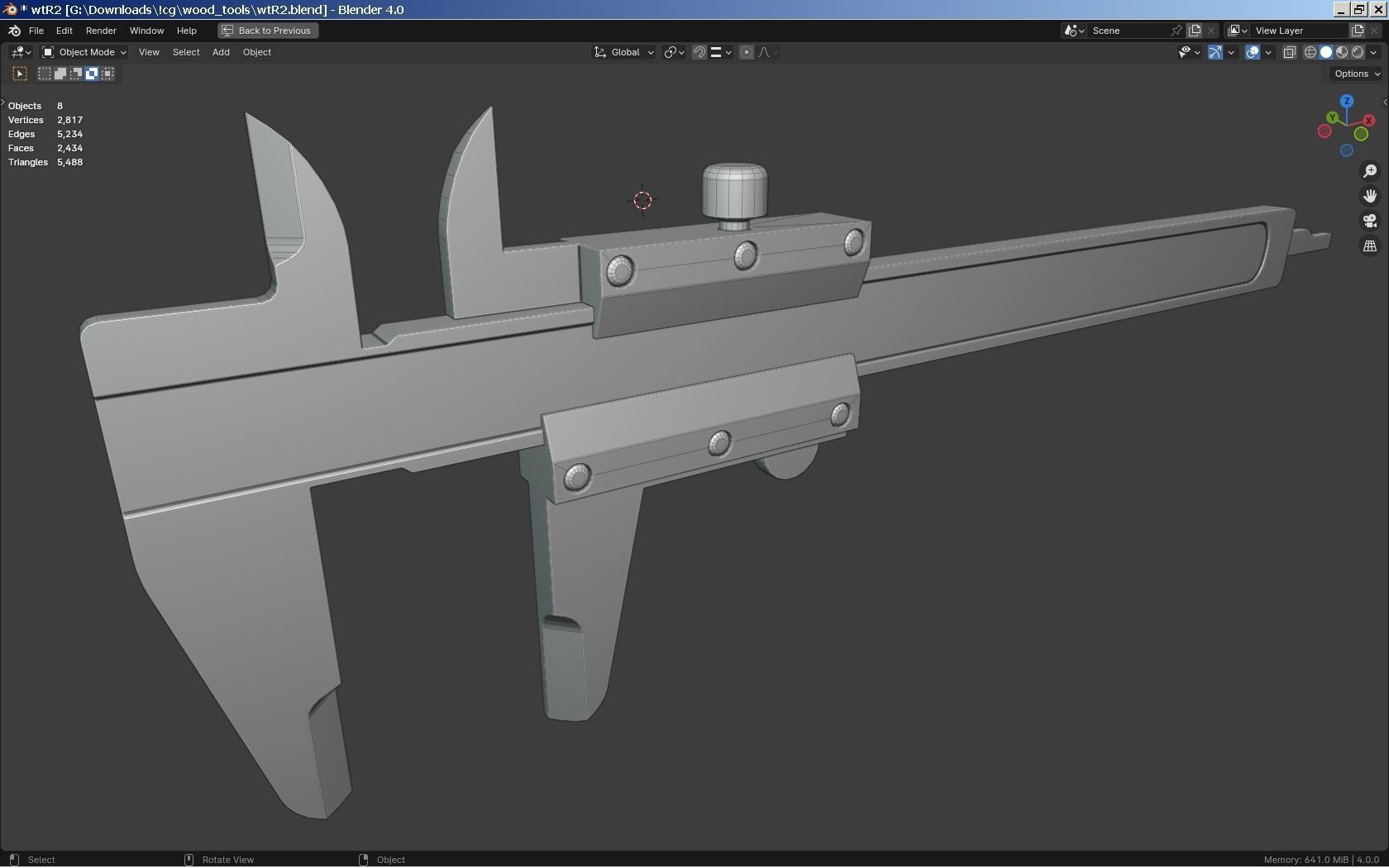Woodworking Tools Set 3D model_10