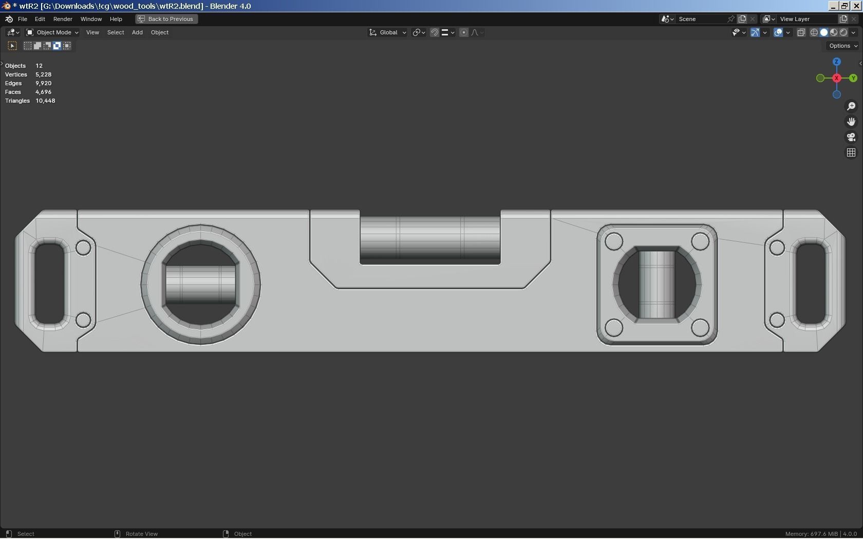 Woodworking Tools Set 3D model_23