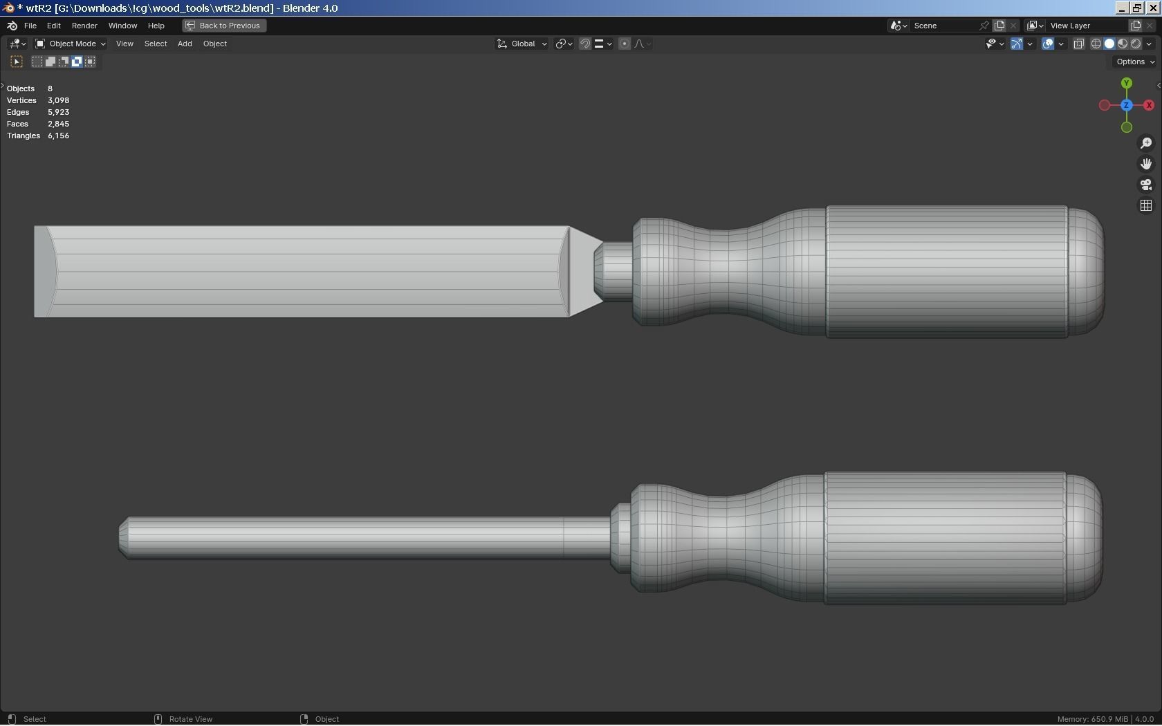Woodworking Tools Set 3D model_11