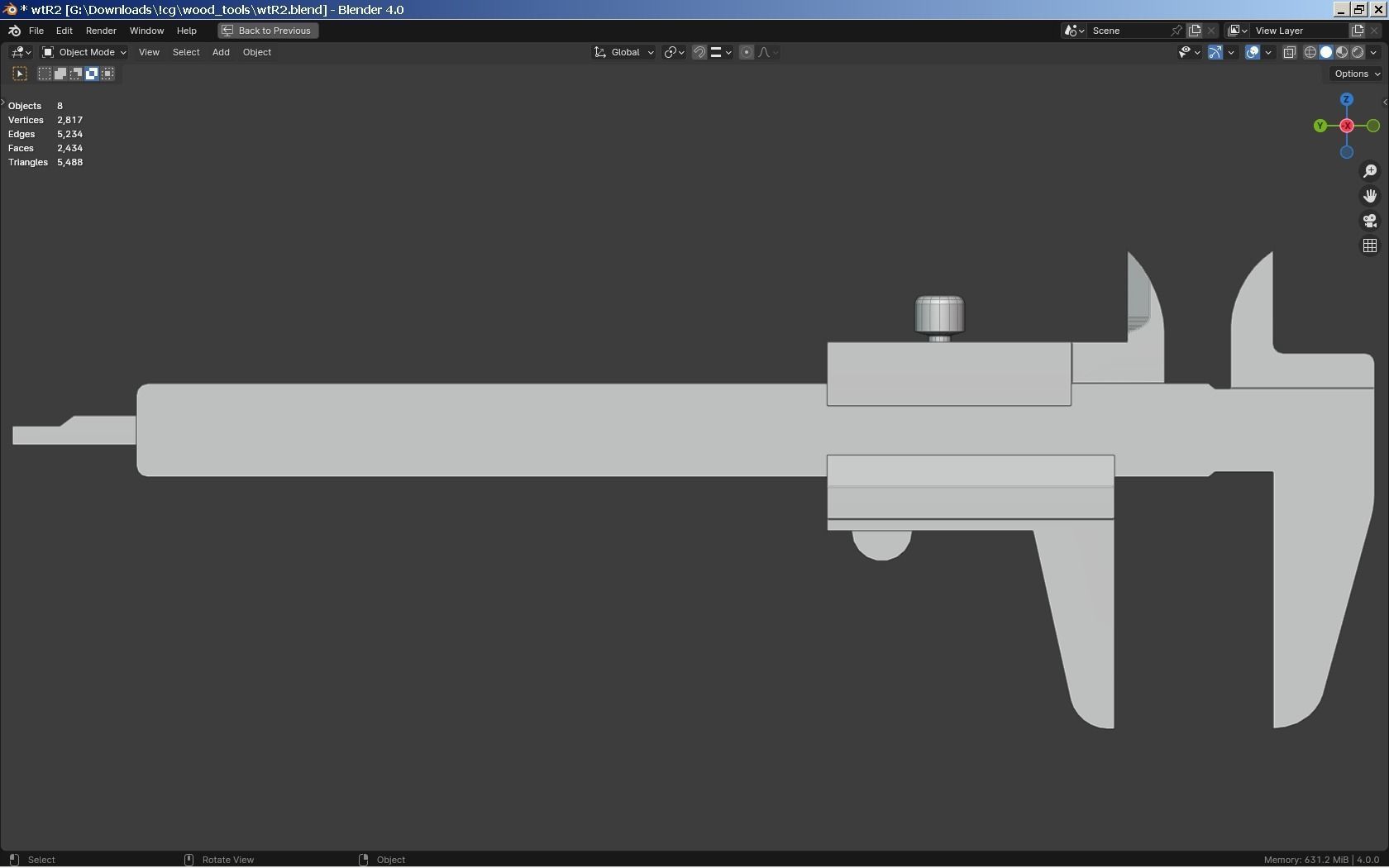 Woodworking Tools Set 3D model_7