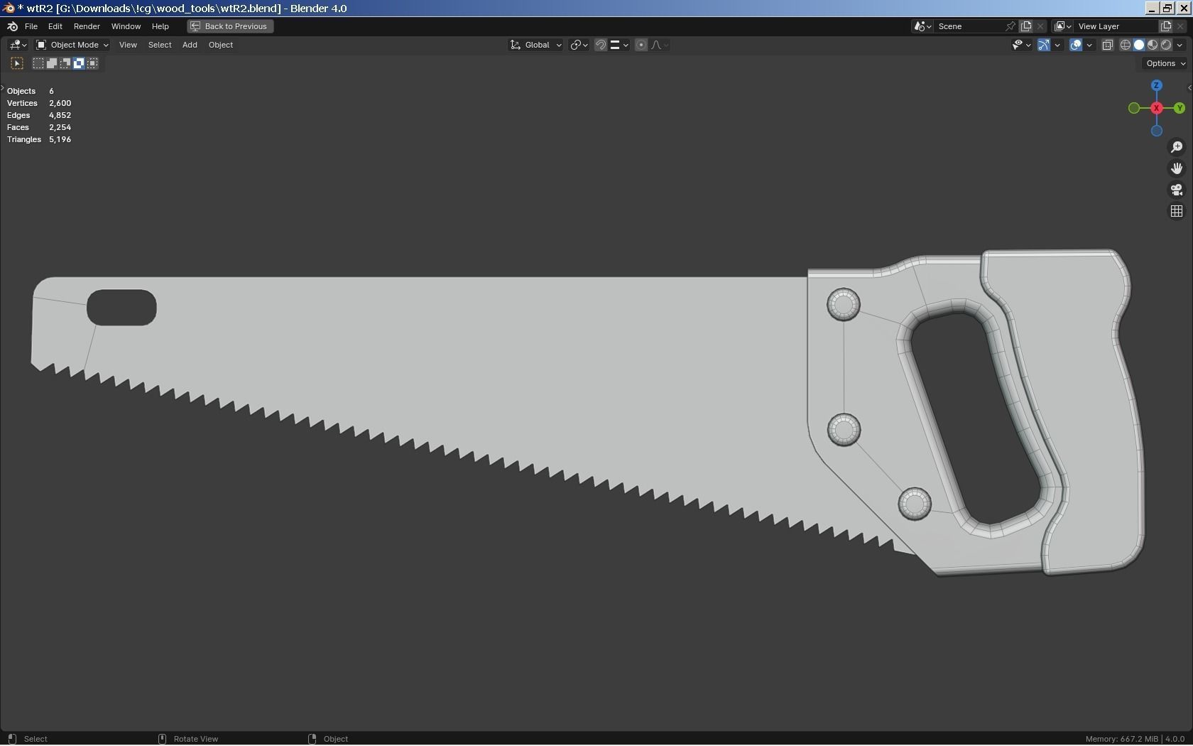 Woodworking Tools Set 3D model_20
