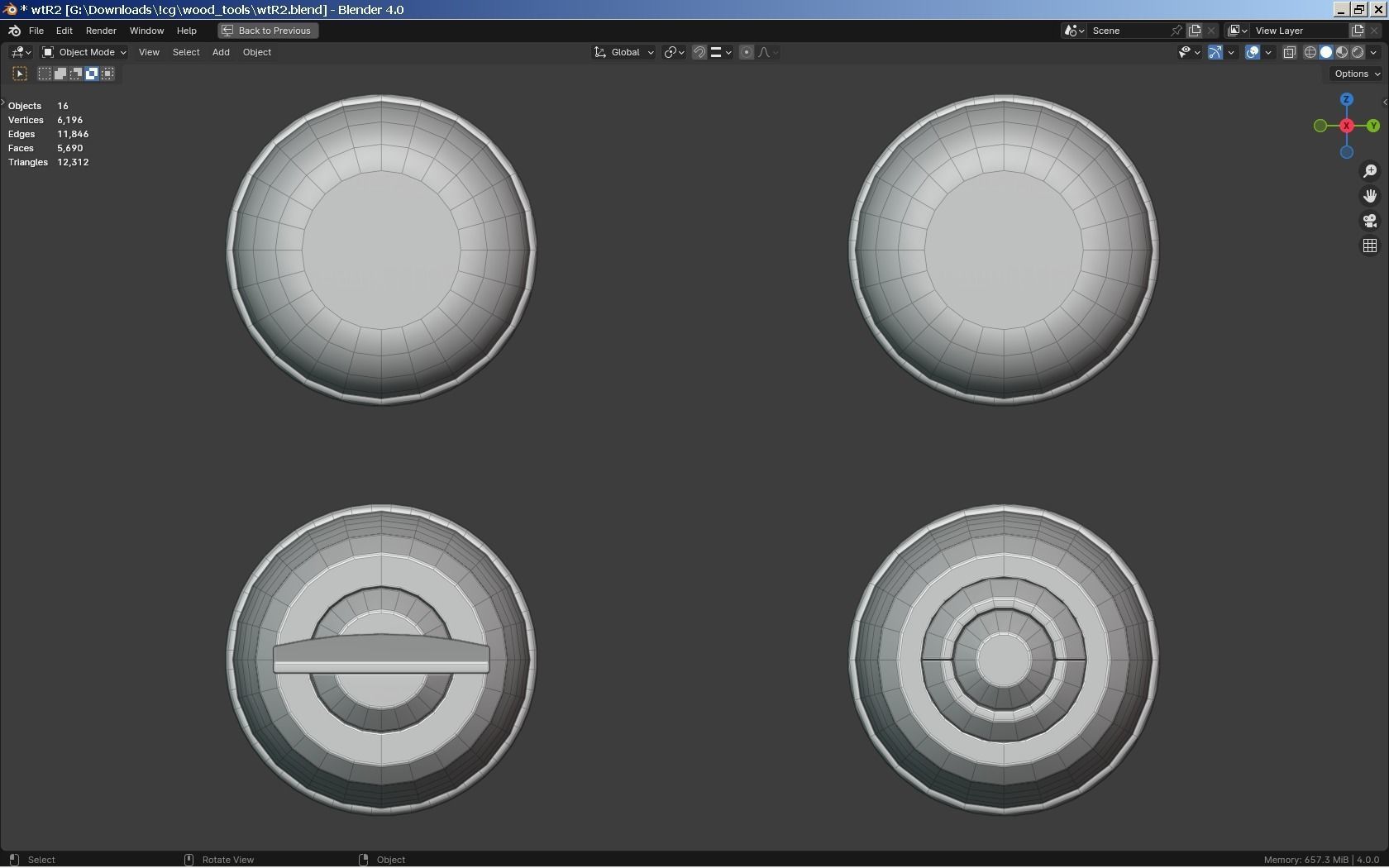 Woodworking Tools Set 3D model_12