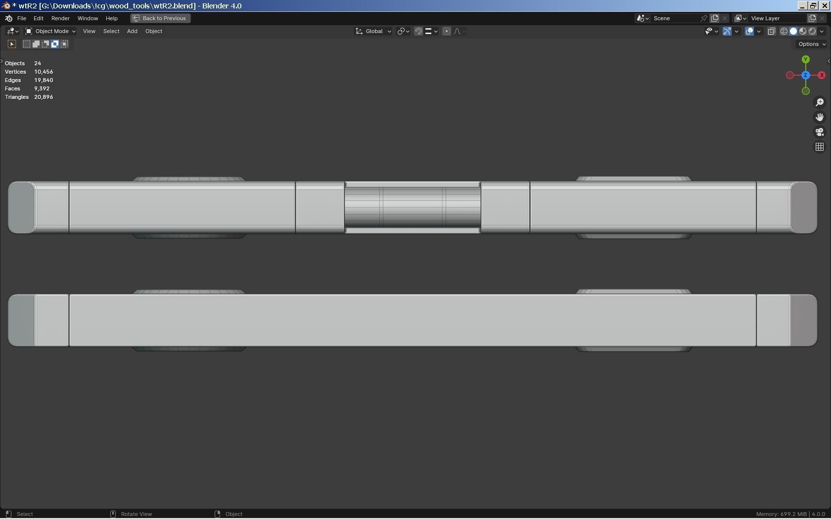 Woodworking Tools Set 3D model_25