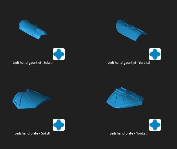 Jedi Gauntlets Set - The Acolyte  3D print model_1