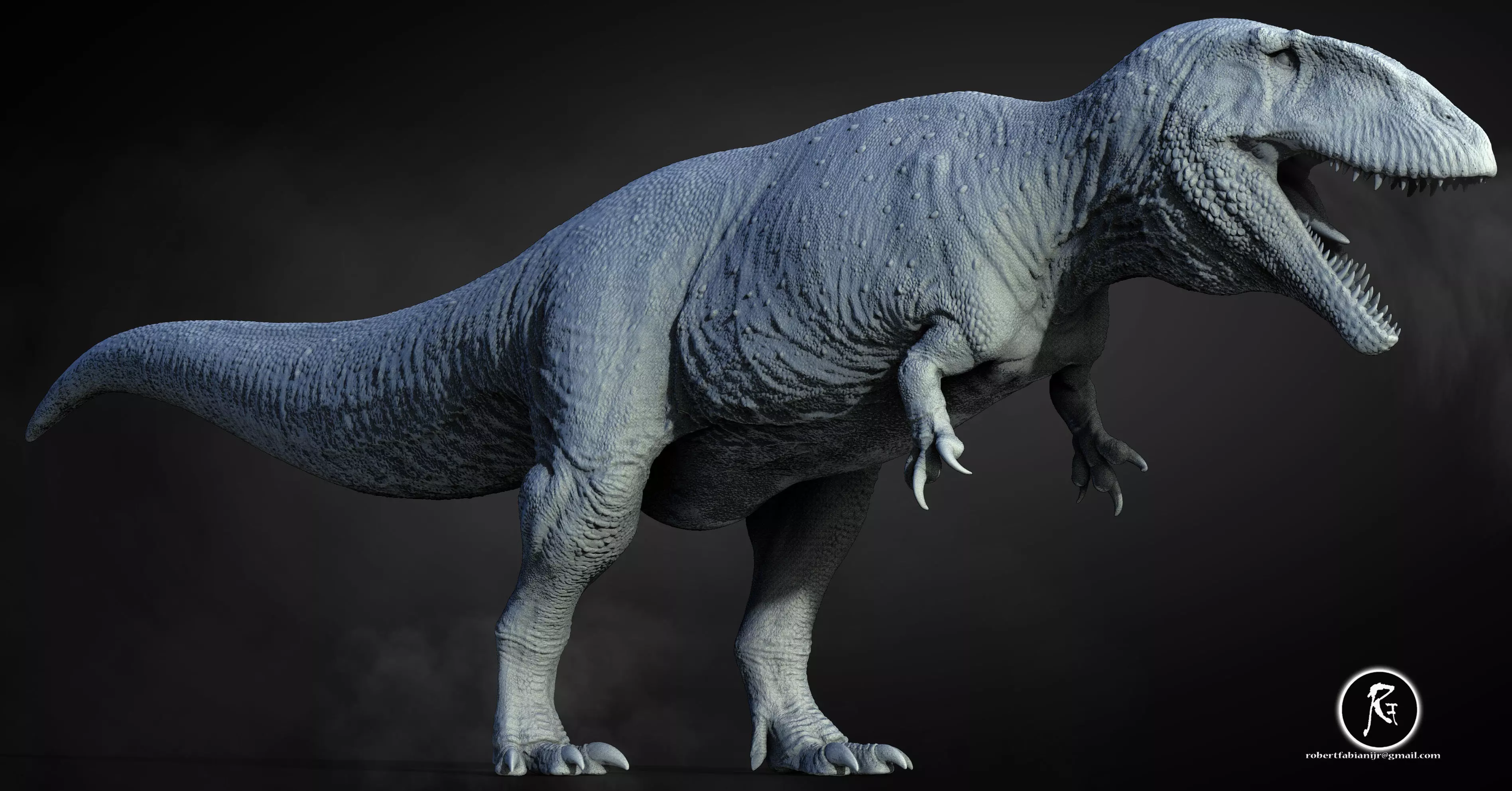 Carcharodontosaurus 3D print model_3