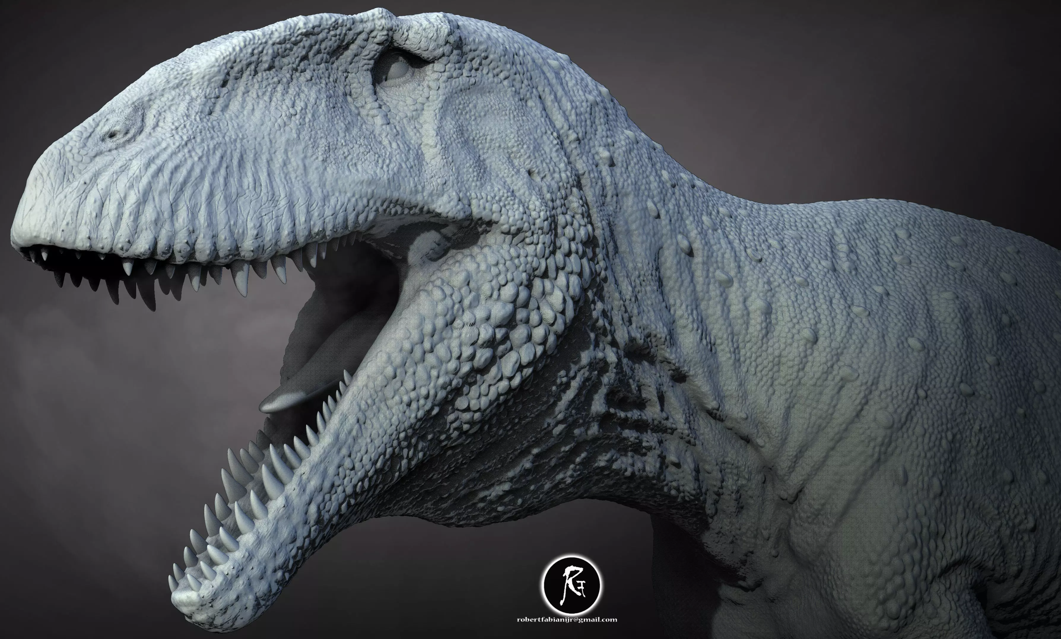 Carcharodontosaurus 3D print model_0