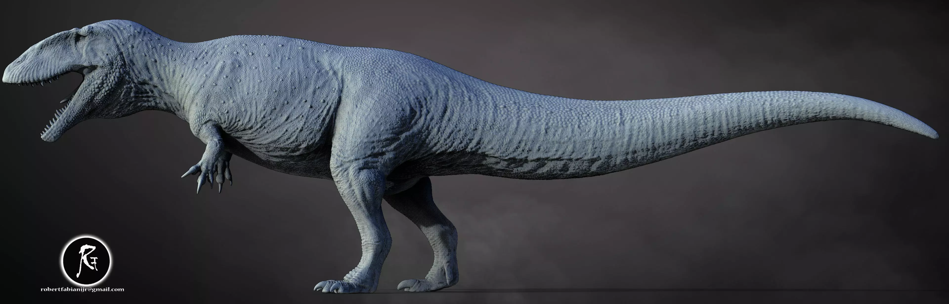 Carcharodontosaurus 3D print model_4