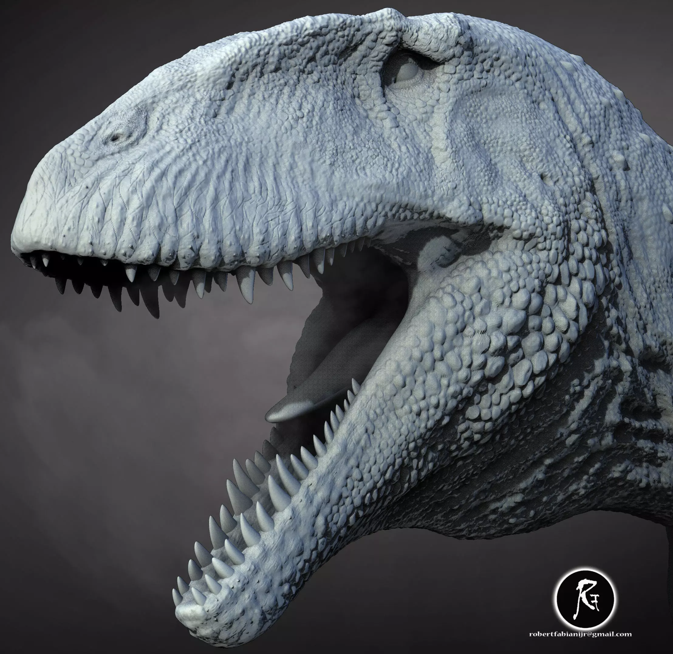 Carcharodontosaurus 3D print model_1