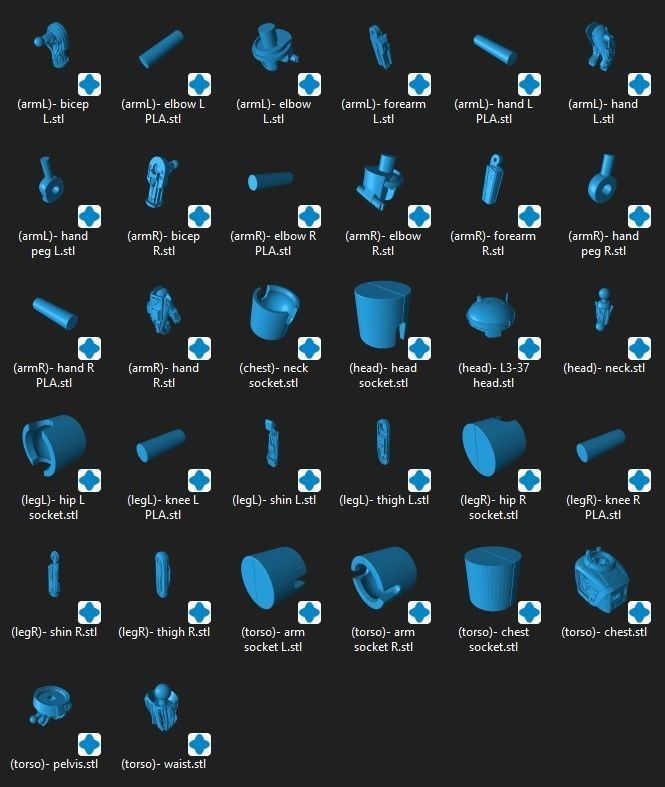 L3-37 One12 Scale Articulation 3d STL Files 3D print model_4