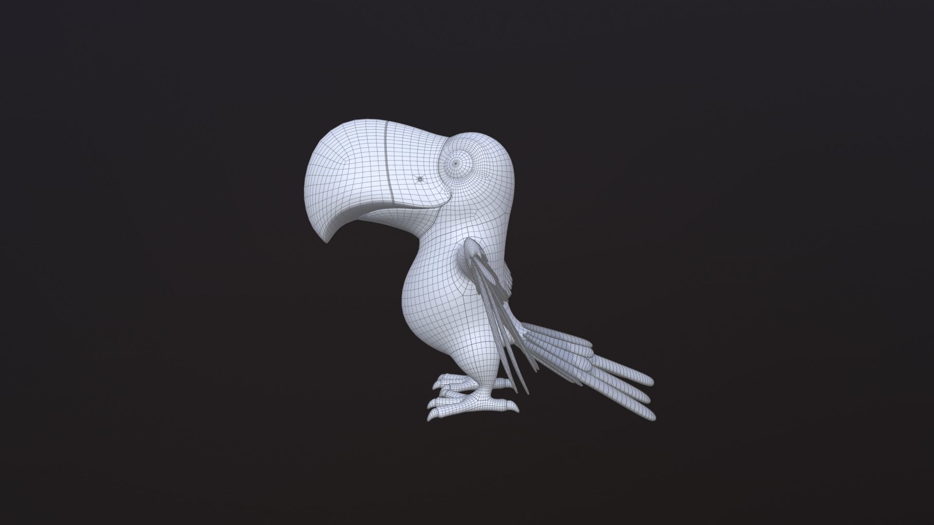 Asset - Cartoons - Animal -Toucan Rigged 3D model  3D model_16