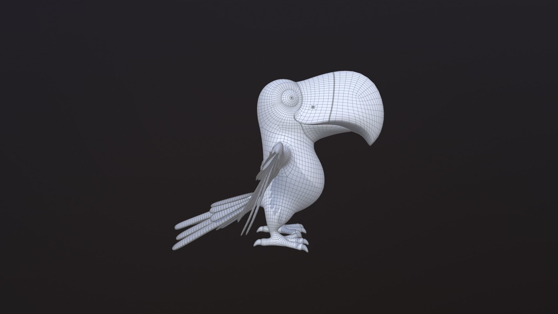 Asset - Cartoons - Animal -Toucan Rigged 3D model  3D model_12