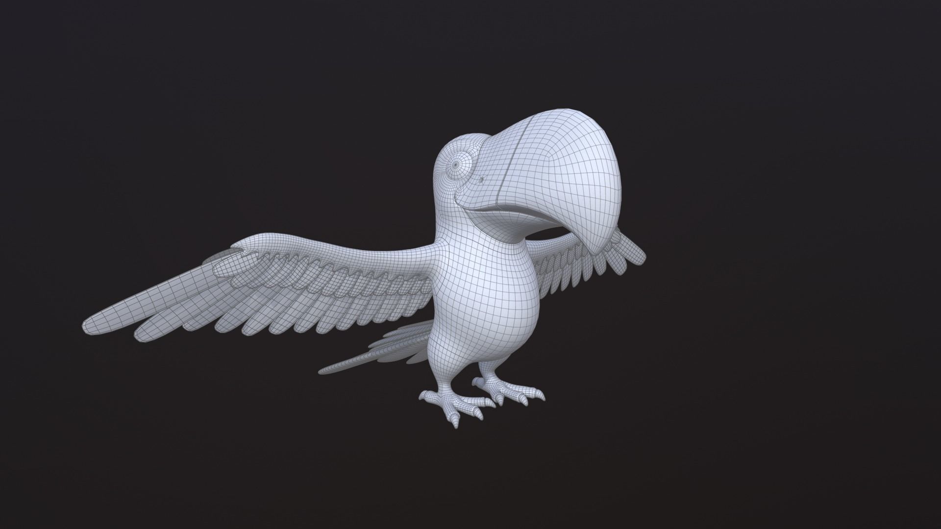 Asset - Cartoons - Animal -Toucan Rigged 3D model  3D model_11