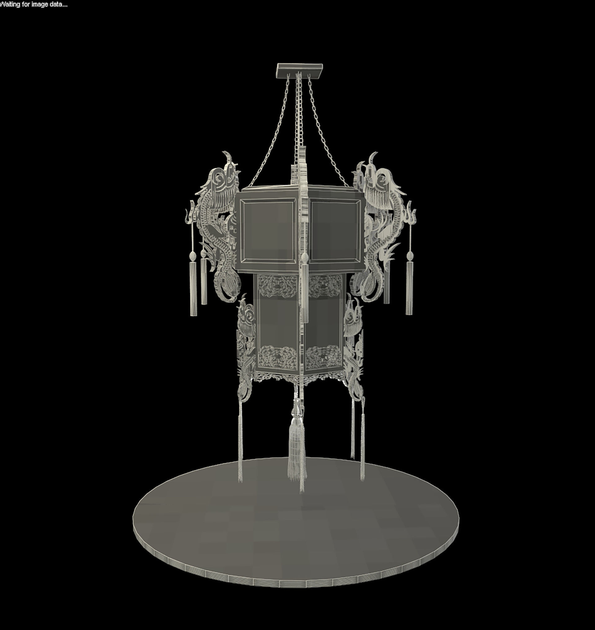 Chinese palace lantern 3D model_6