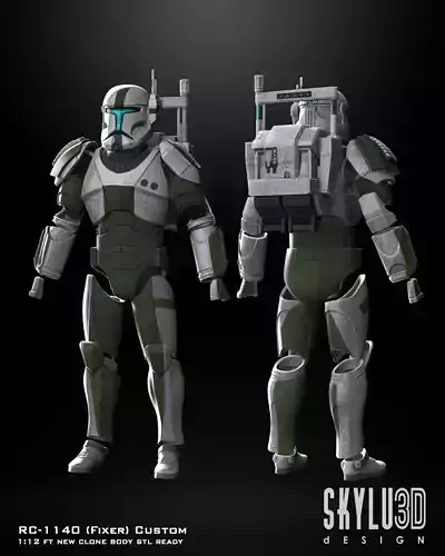 RC-1140 Clone Commando Fixer One12 Scale Custom STL 3D print model