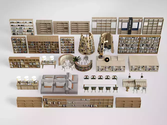 Bookcase 2 3D model