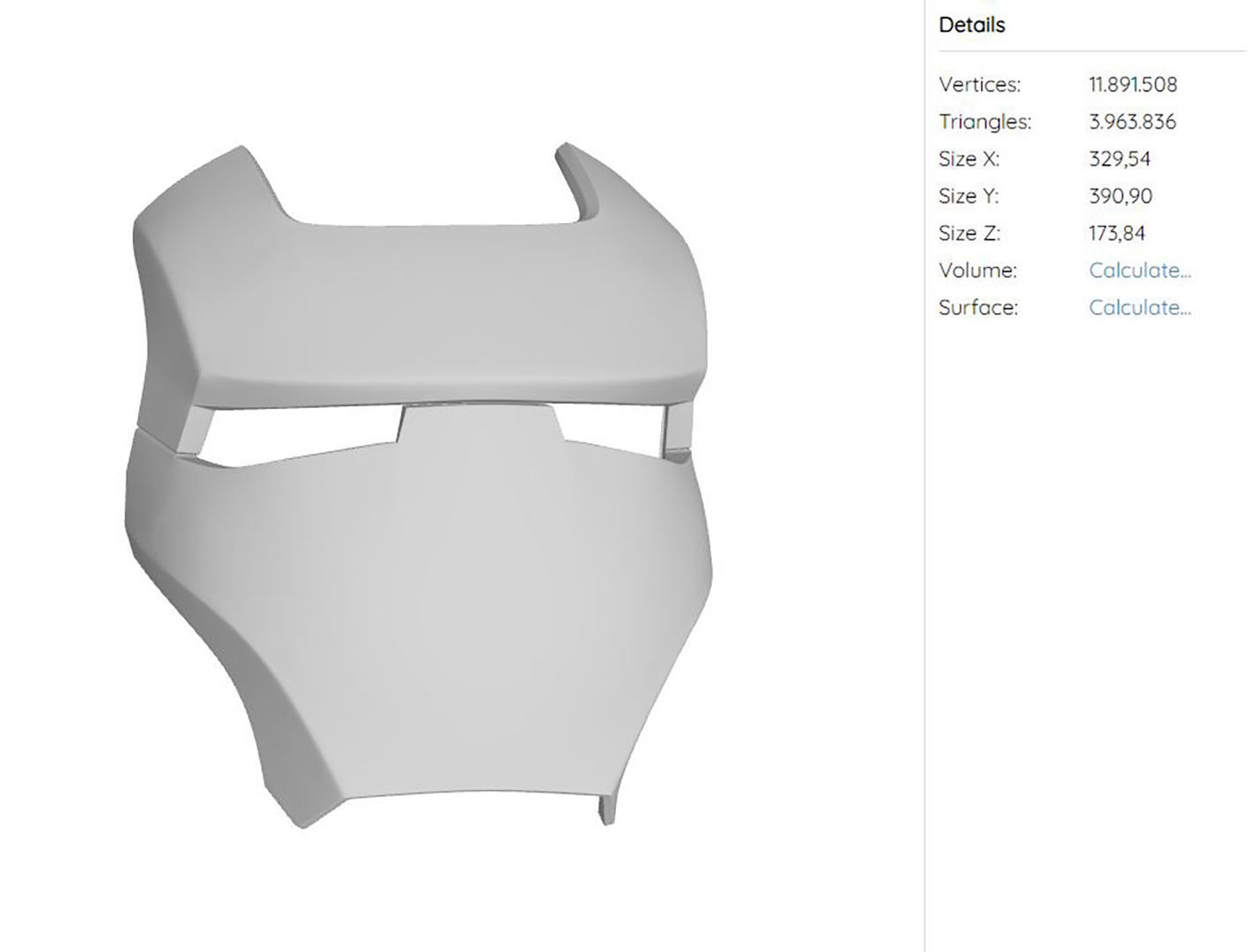 Iron Man War Machine Mark I Helmet 3D Model Ready to Print 3D print model_7