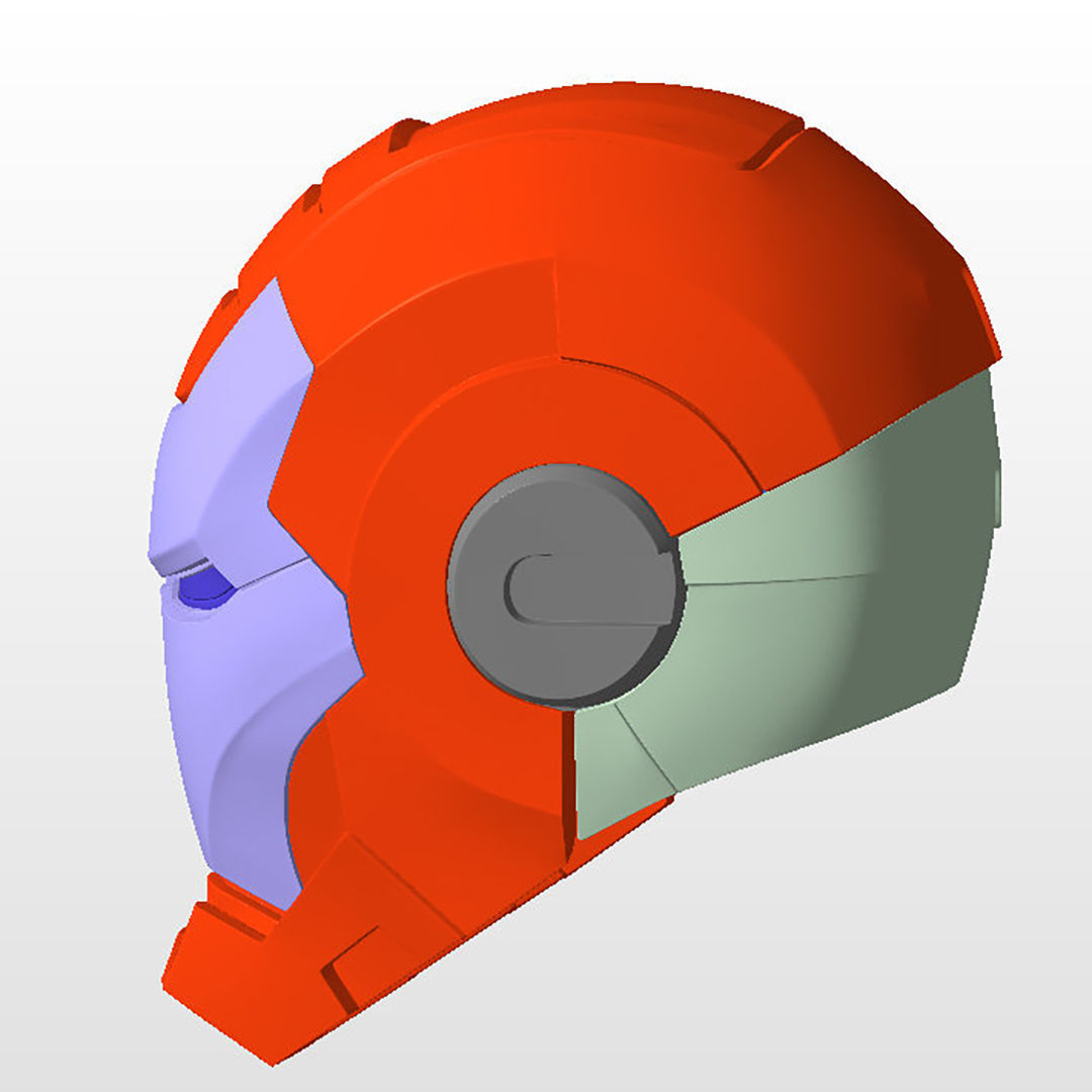 Iron Man War Machine Mark I Helmet 3D Model Ready to Print 3D print model_1