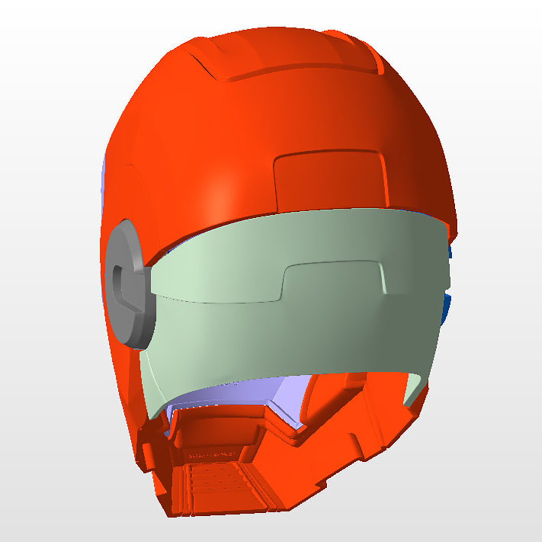 Iron Man War Machine Mark I Helmet 3D Model Ready to Print 3D print model_2