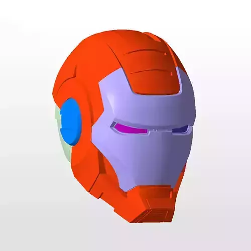 Iron Man War Machine Mark I Helmet 3D Model Ready to Print 3D print model