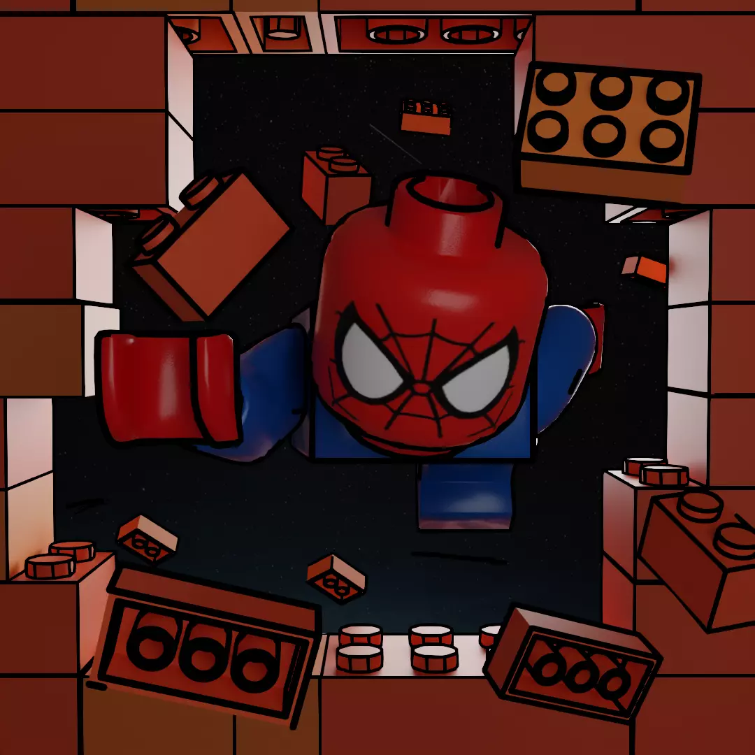 Lego Spiderman Mini Figure Model Spider Verse 3D model_0