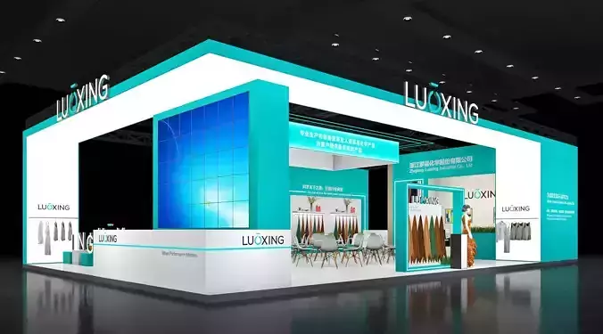 Booth Exhibition Stand Stall 10x15m Height 440cm 4 Open 3D model