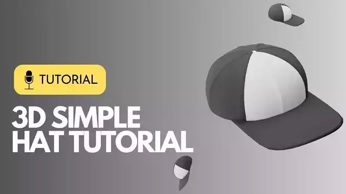 Simple Trucker Hat In Blender  3D model
