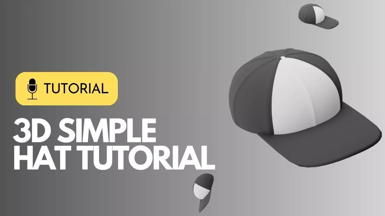 Simple Trucker Hat In Blender  3D model_0