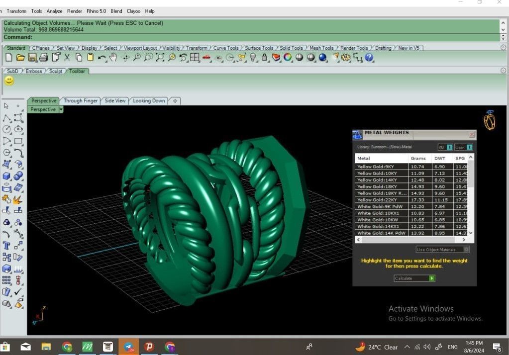 David Yurman ring 3D print model_5
