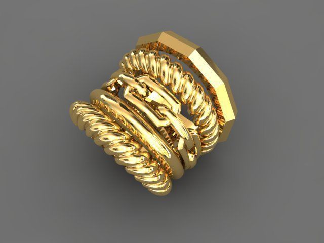 David Yurman ring 3D print model_1