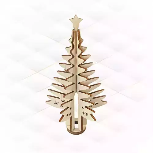 Christmas Tree Topper laser cut design Svg dxf files 3D print model Christmas Tree Topper laser cut design Svg dxf files 3D print model