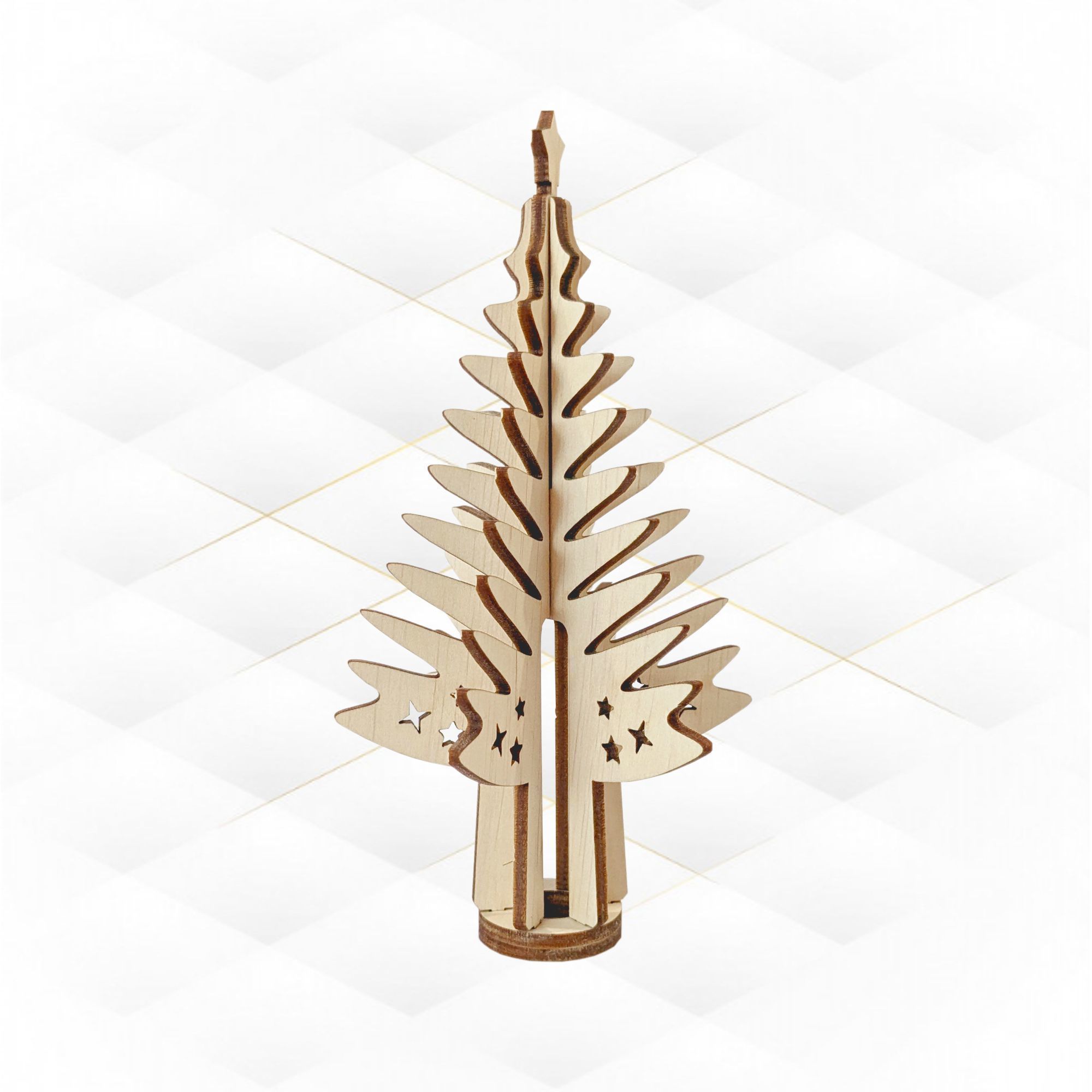 Christmas Tree Topper laser cut design Svg dxf files 3D print model_1