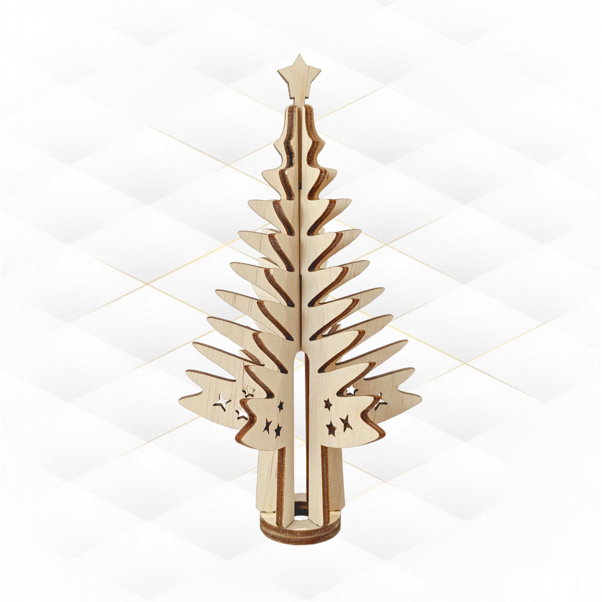 Christmas Tree Topper laser cut design Svg dxf files 3D print model_2