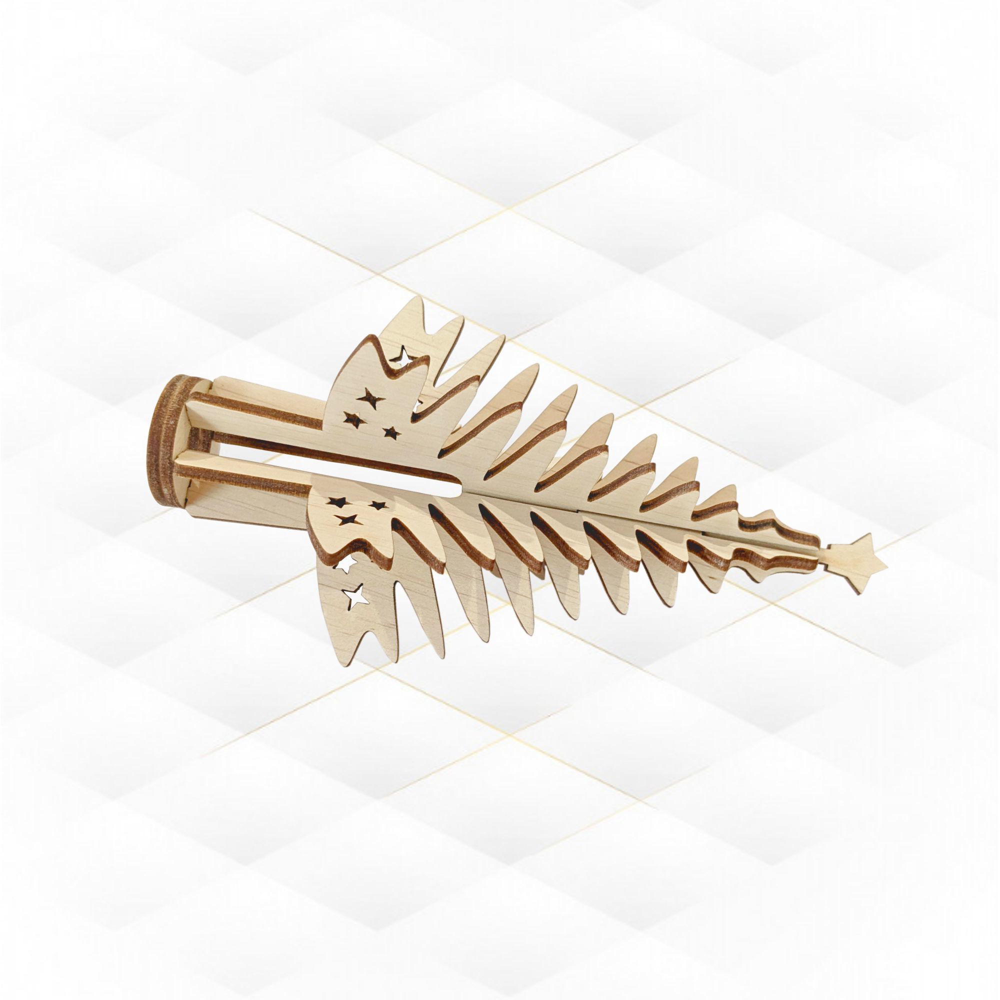 Christmas Tree Topper laser cut design Svg dxf files 3D print model_4