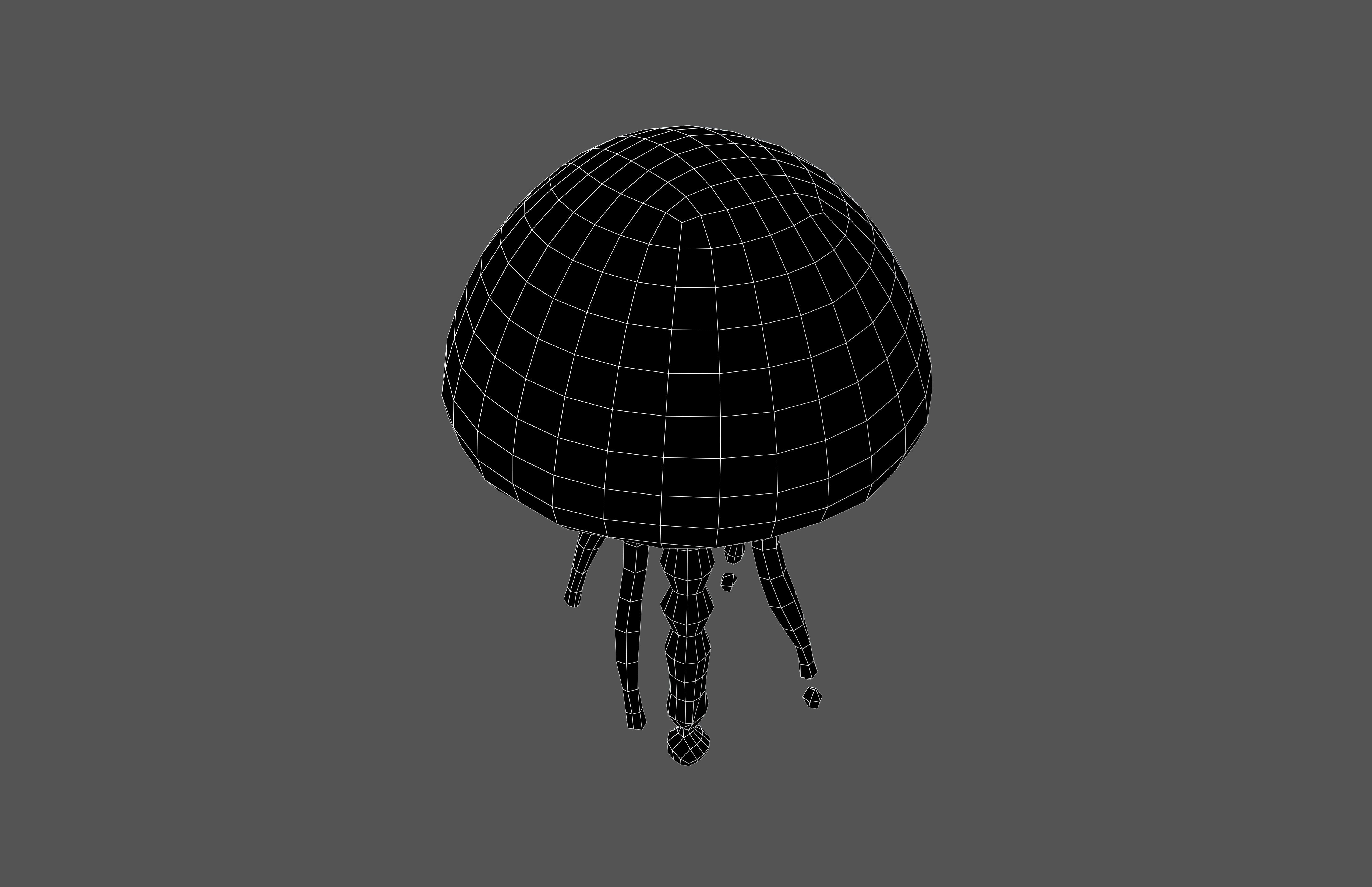 Jellyfish Monster v1 003 Low-poly 3D model_6