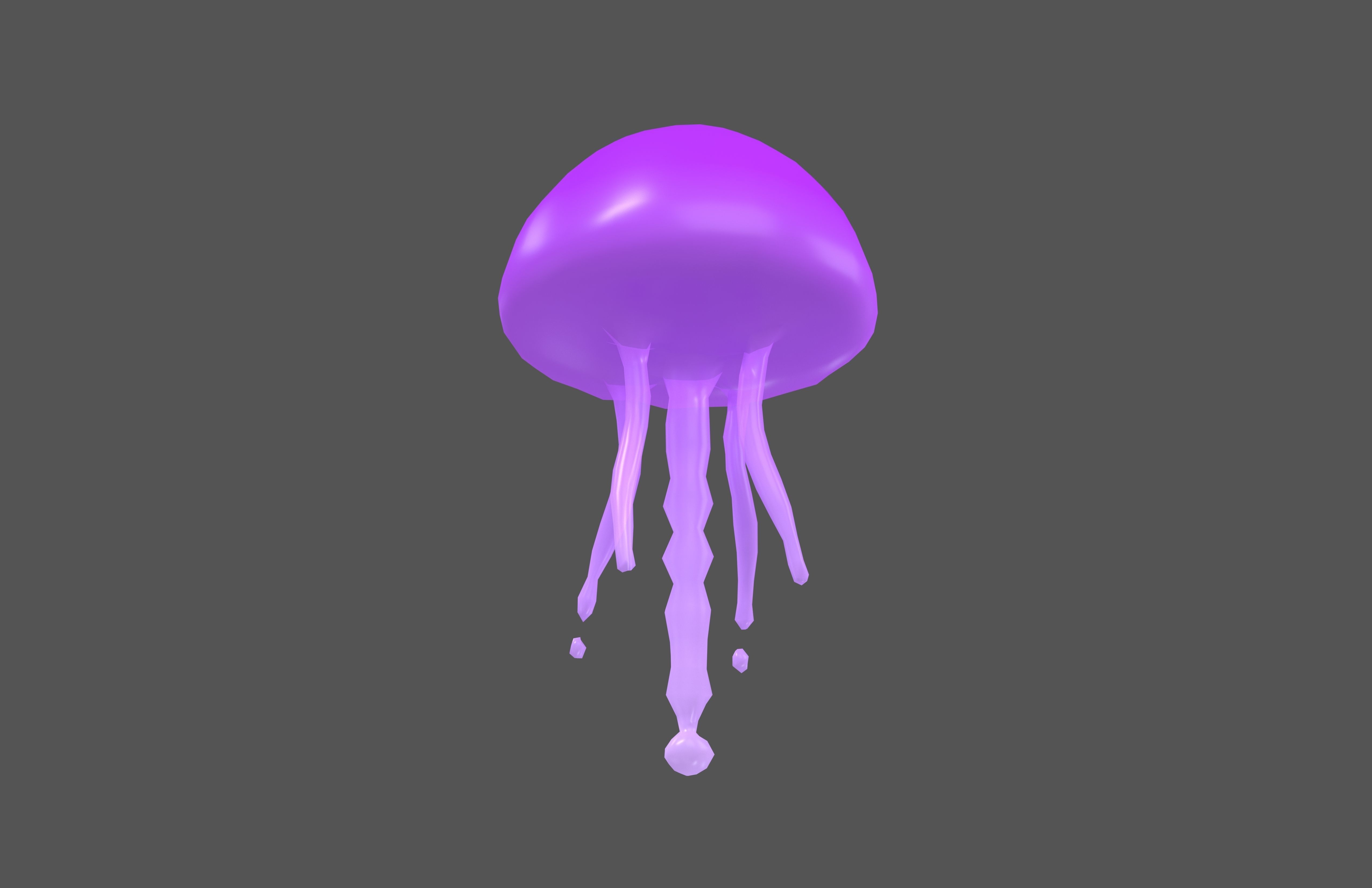 Jellyfish Monster v1 003 Low-poly 3D model_3