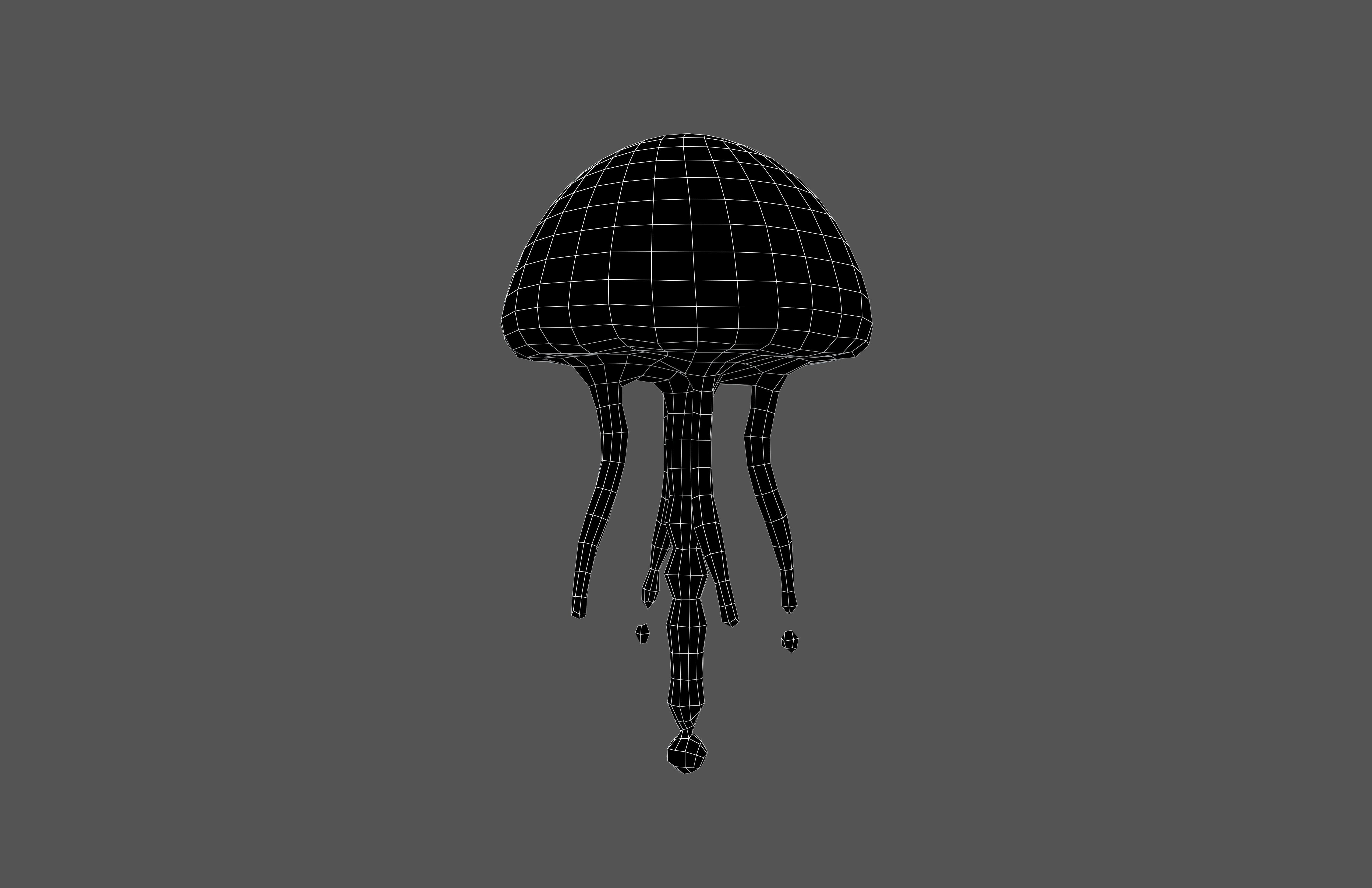 Jellyfish Monster v1 003 Low-poly 3D model_5