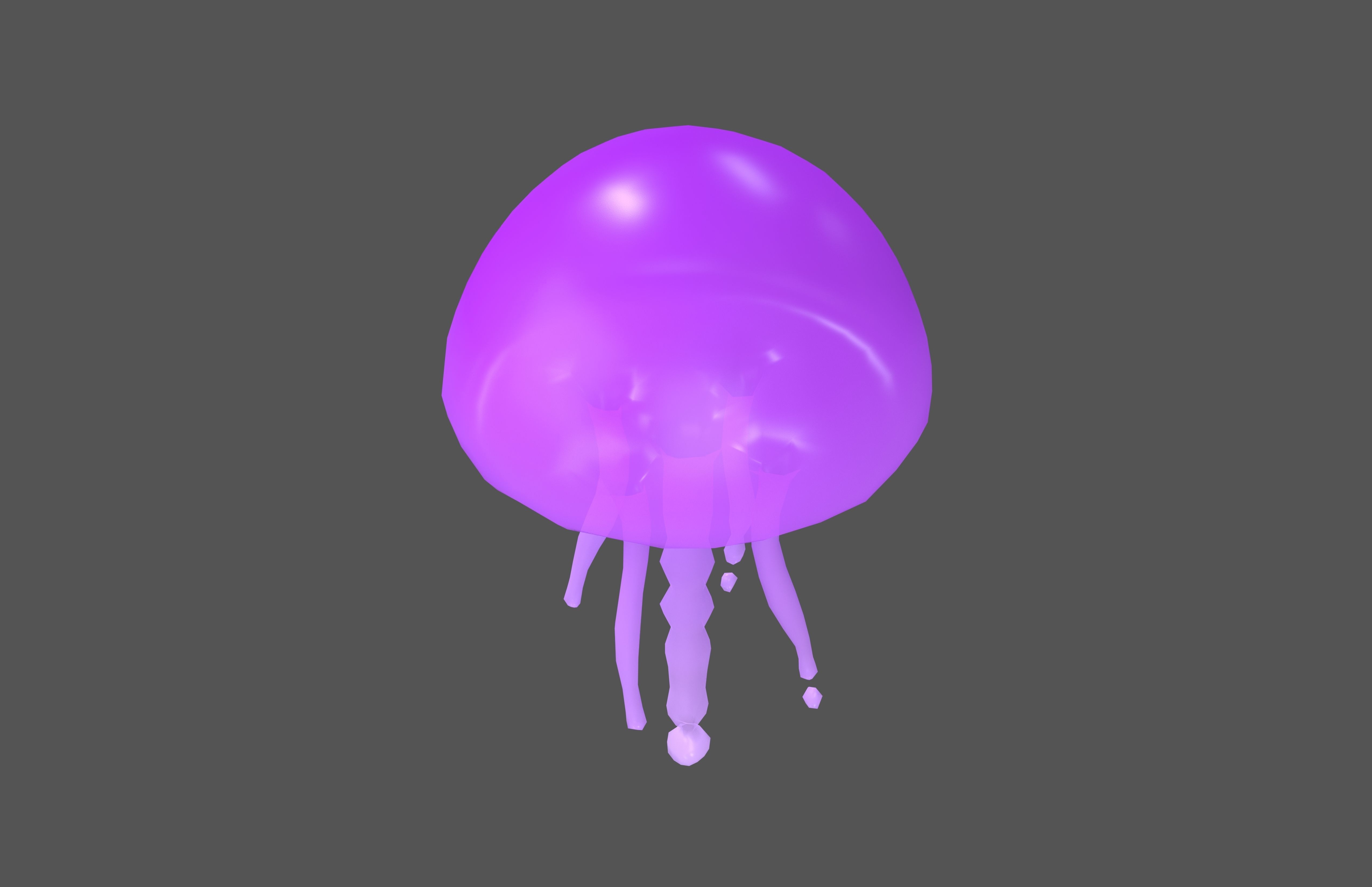Jellyfish Monster v1 003 Low-poly 3D model_2