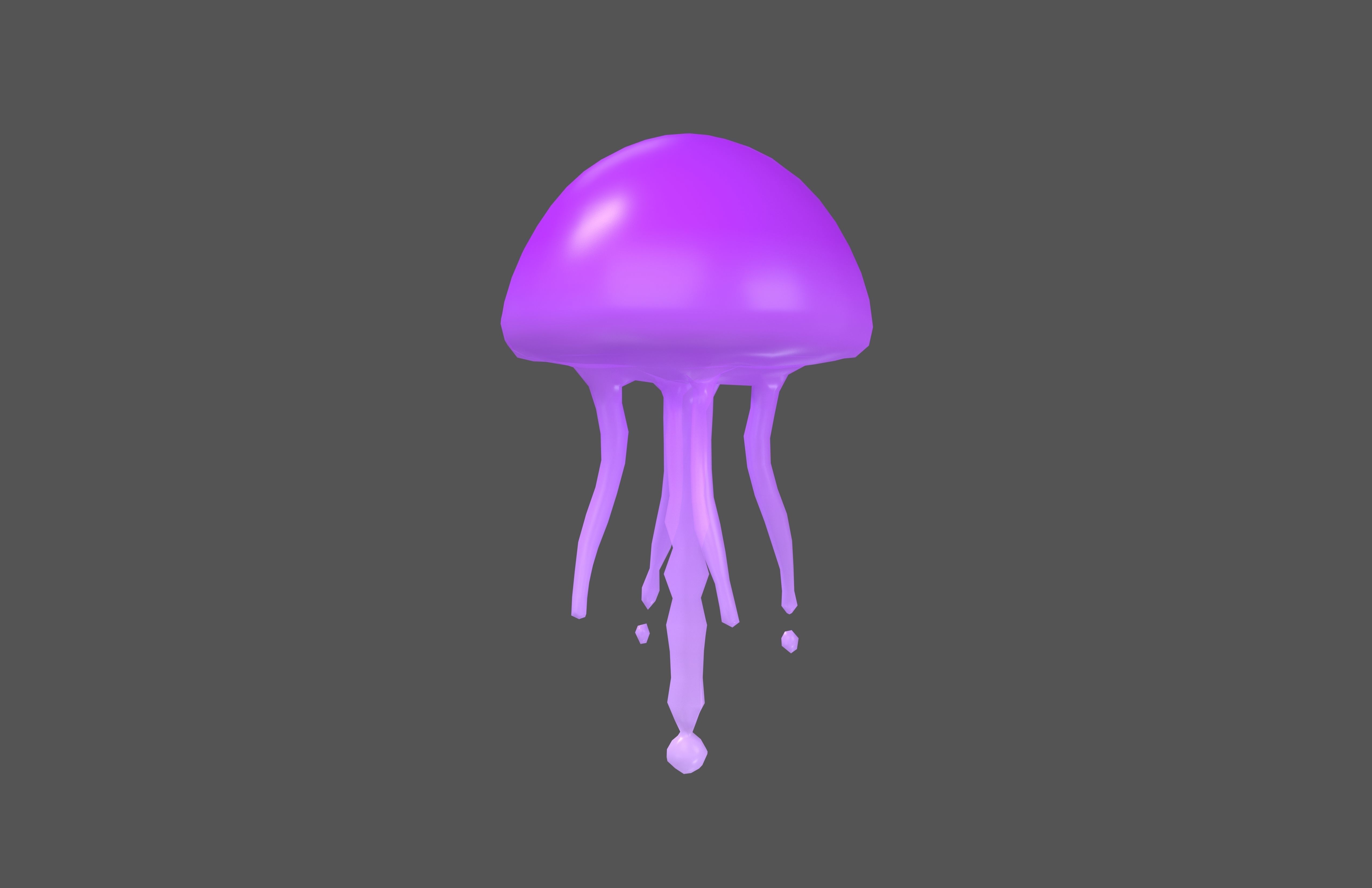 Jellyfish Monster v1 003 Low-poly 3D model_1
