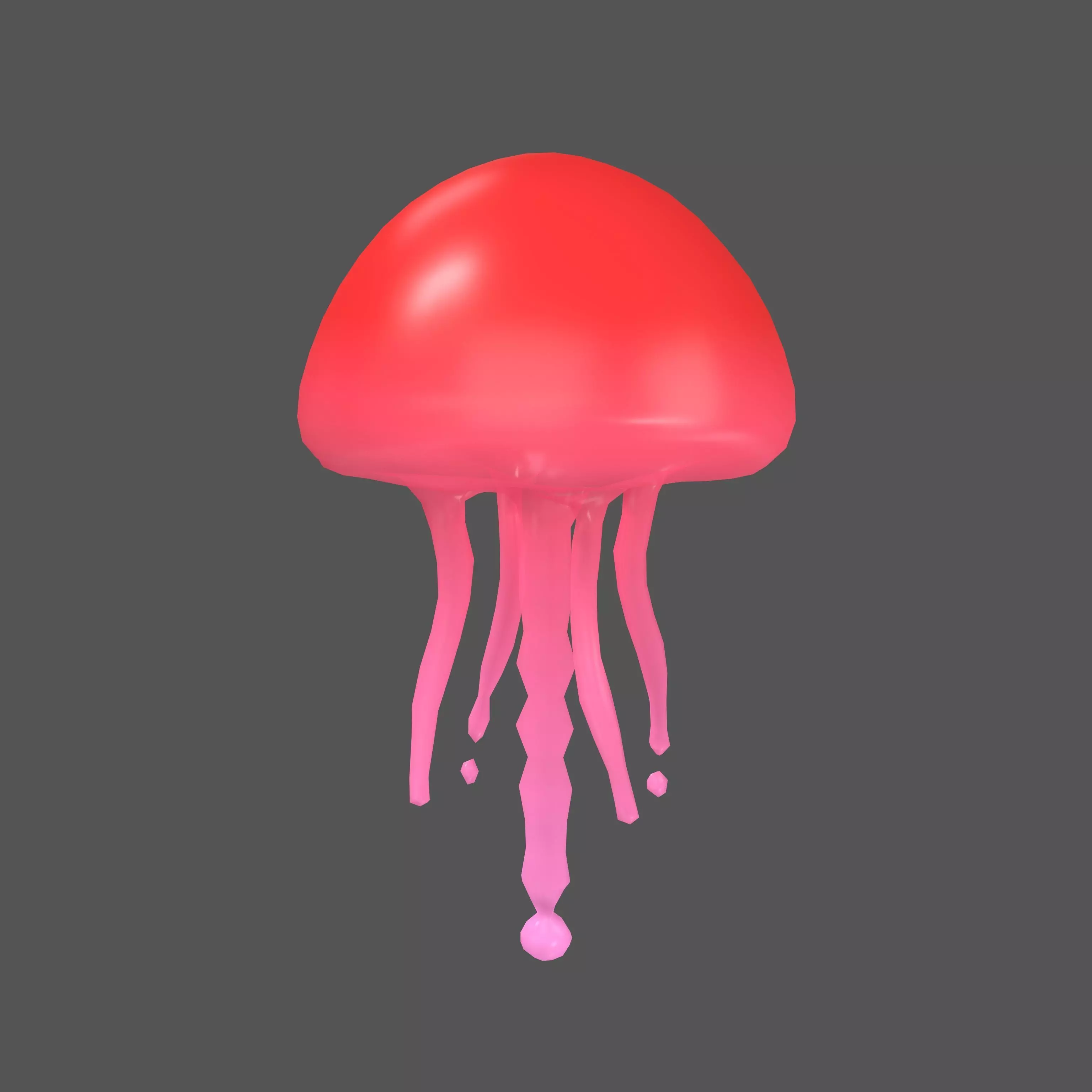 Jellyfish Monster v1 004 Low-poly 3D model