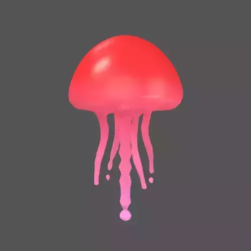 Jellyfish Monster v1 004 Low-poly 3D model
