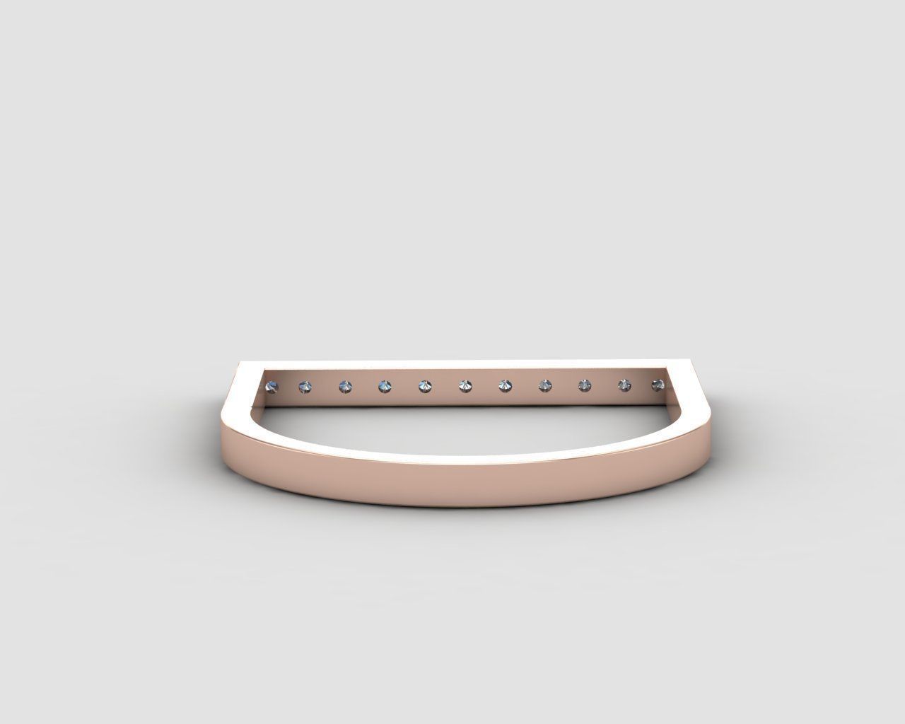 Minimal lightweight Line Ring 123-MW 3D print model_8