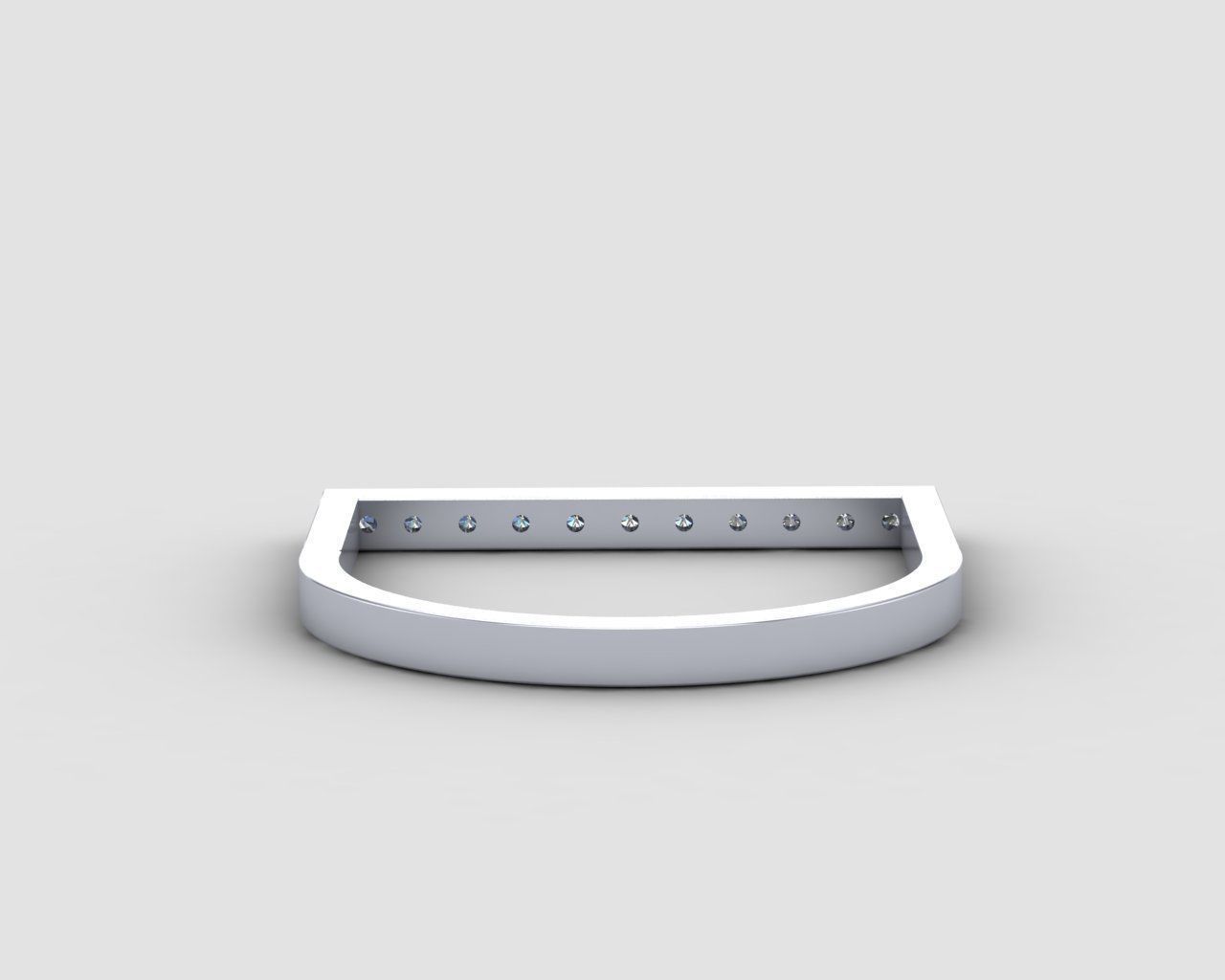 Minimal lightweight Line Ring 123-MW 3D print model_19