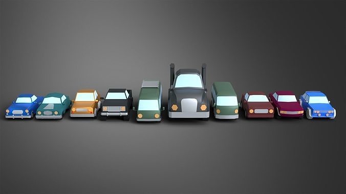 Low Poly Cars Free low-poly 3D model