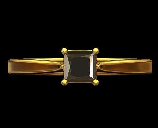 Princess Cut Engagement Ring  3D print model